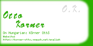 otto korner business card